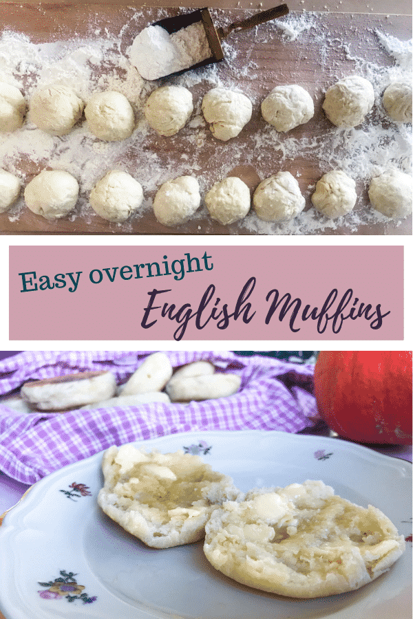 Minimal Mess Easy Overnight English Muffins - These delicious fresh baked English Muffins are done in just 45 minutes in the morning after proofing in the fridge overnight. They're perfect for eggs benedict, eggs royale or just like they are slathered with lots of butter! #alwaysusebutter #englishmuffins #eggsbenedict #eggsroyale #butter #homebaked #bread #freshbakedbread #overnight #easy #quick
