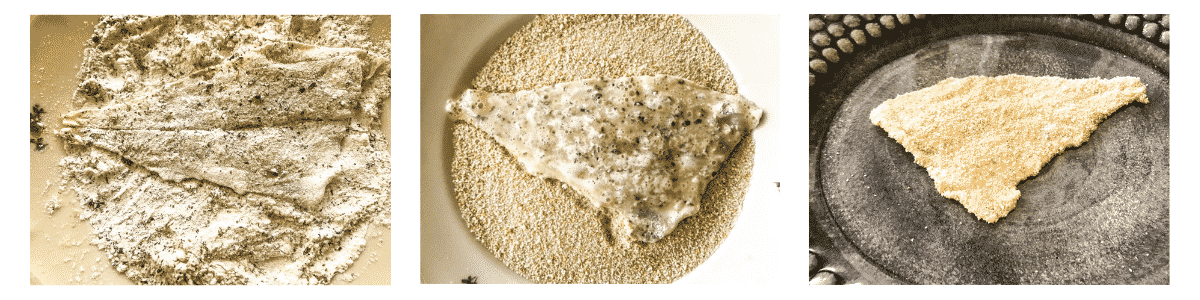 Pan-seared breaded plaice in three steps