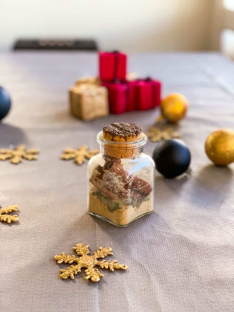 homemade chai masala in a jar