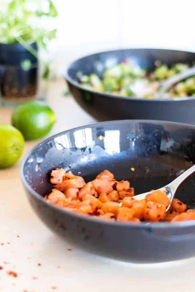 marinated salmon to be used for fish tacos