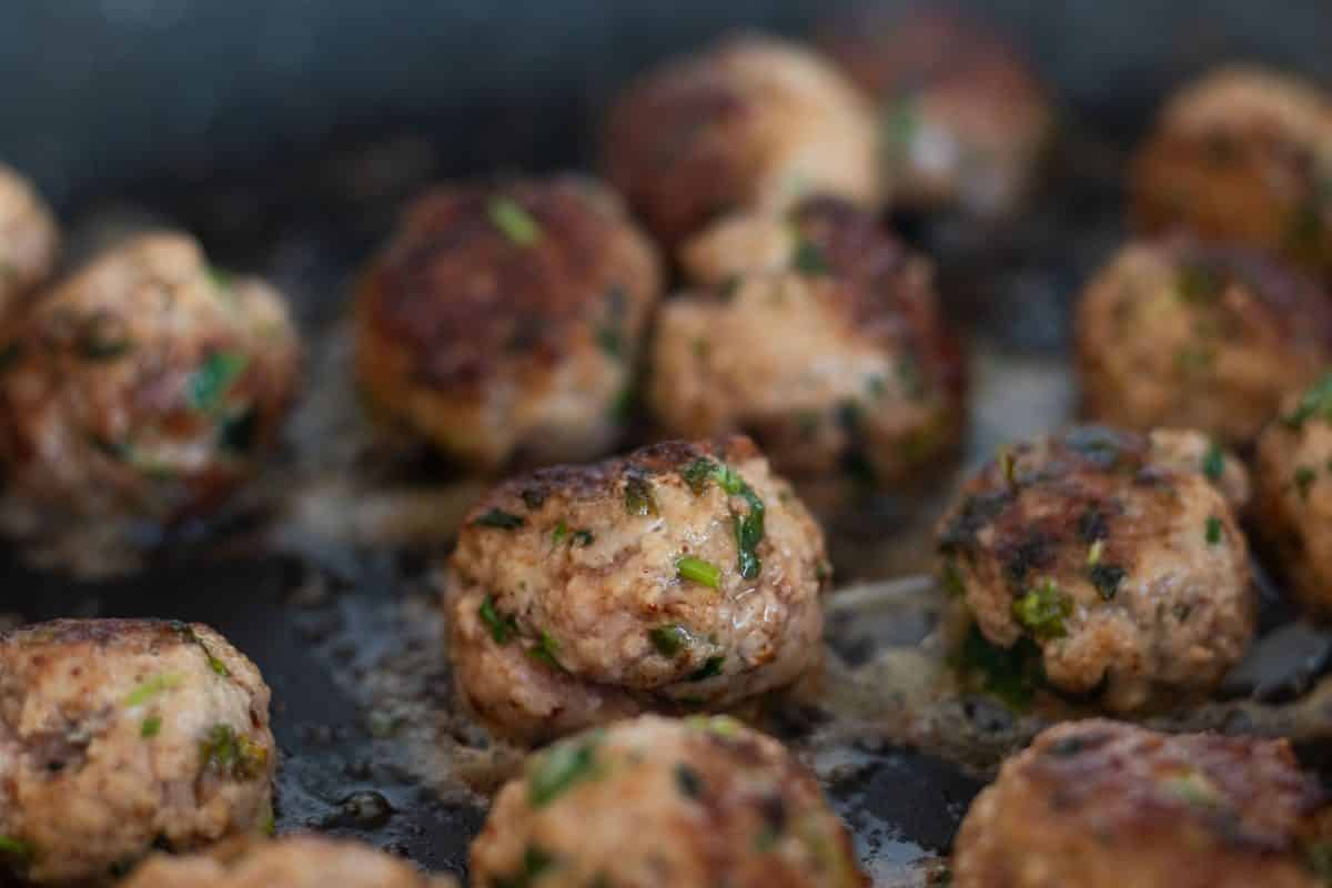 fried lamb meatballs