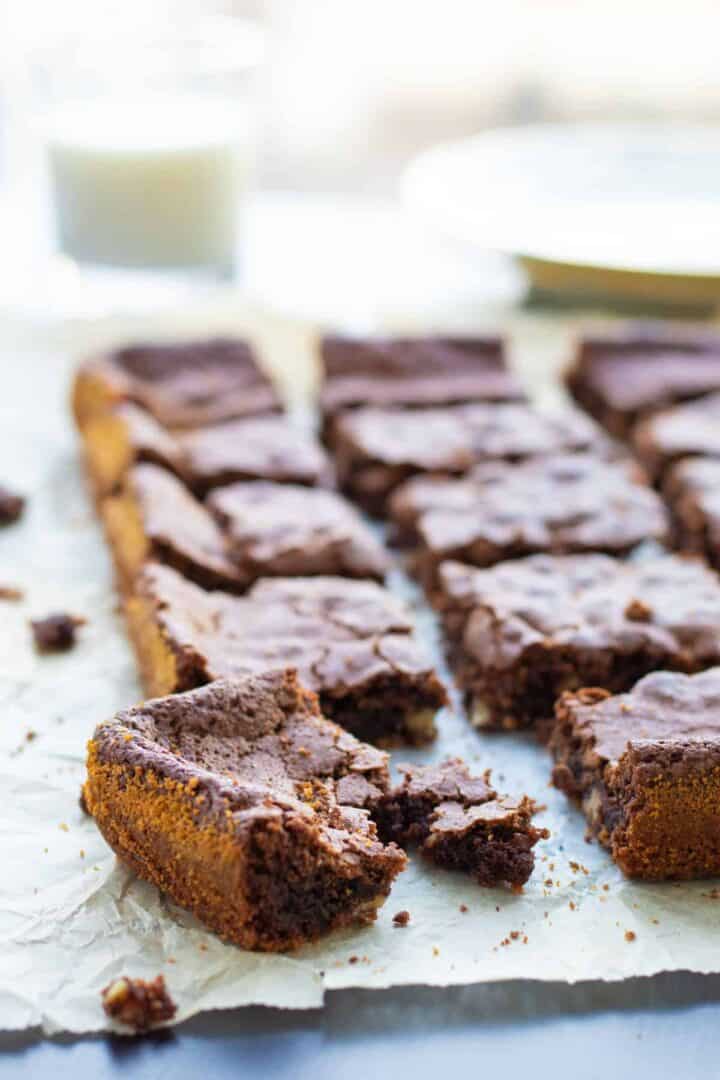 Easy Chocolate Walnut Brownies with Cocoa Powder - always use butter