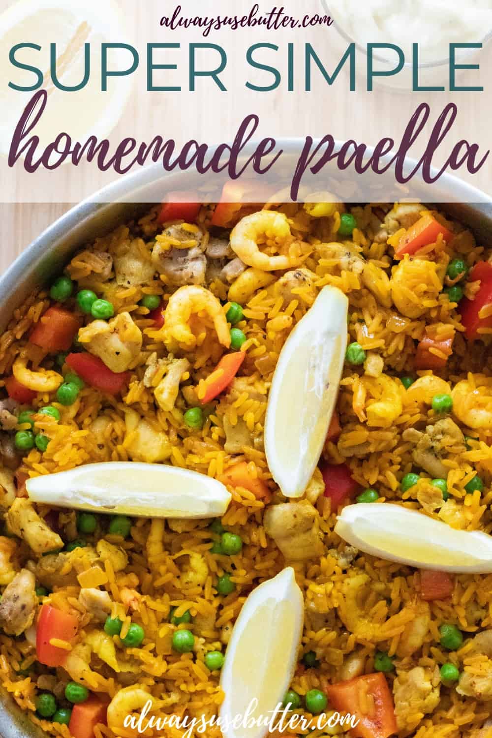 Paella with Chicken & Shrimp [gluten free] always use butter