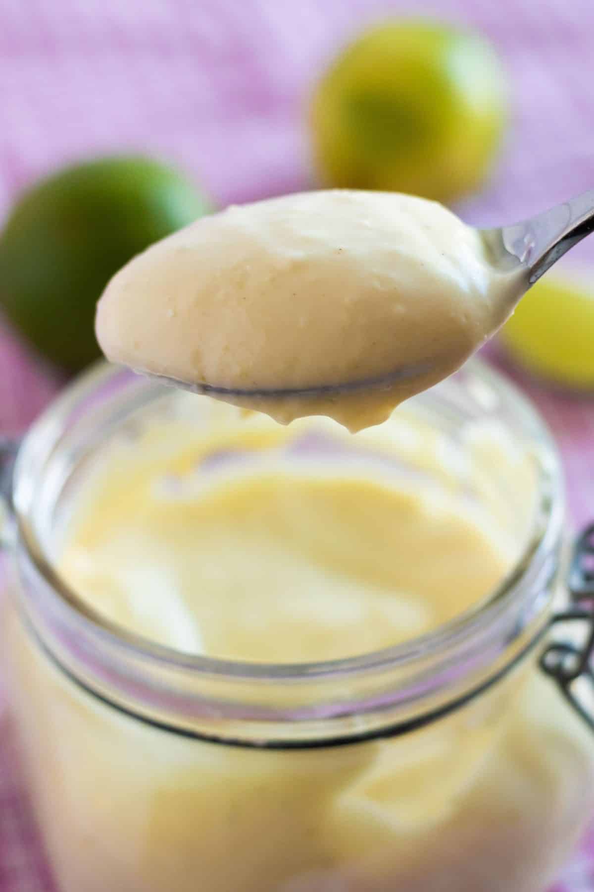 a spoonful of lime aioli