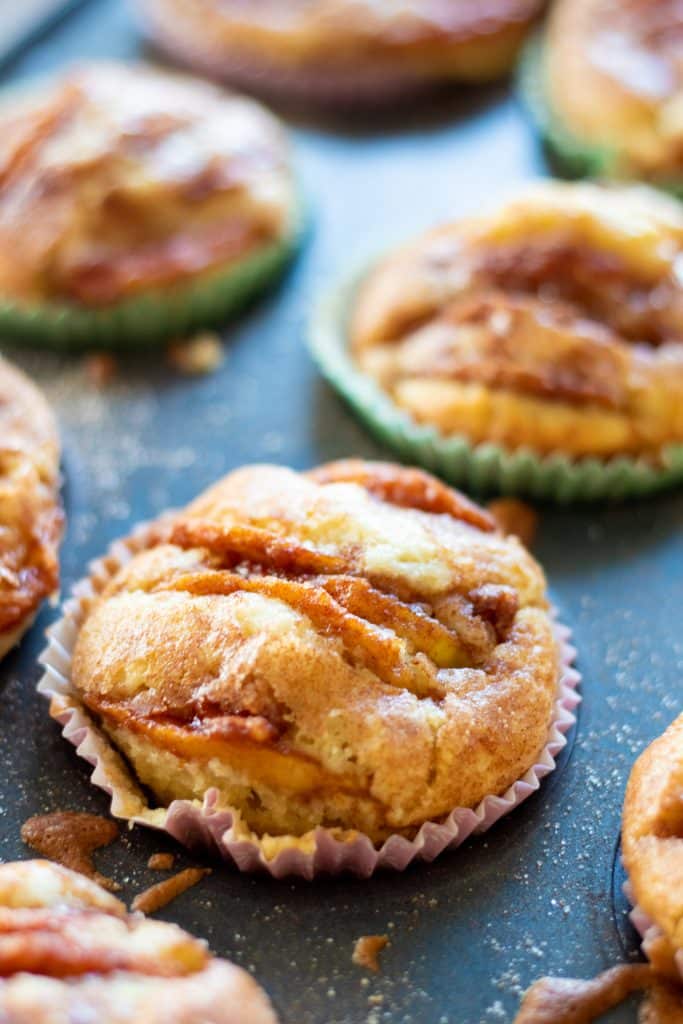 Gooey Cinnamon Apple Muffins - always use butter