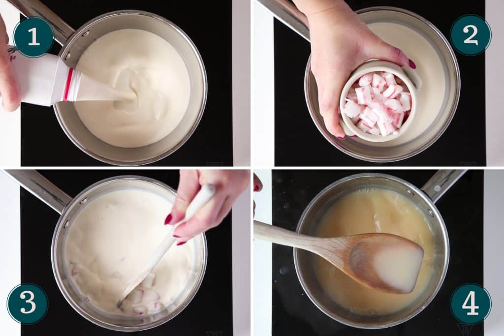 Candy Cane Mint Whipped Cream always use butter