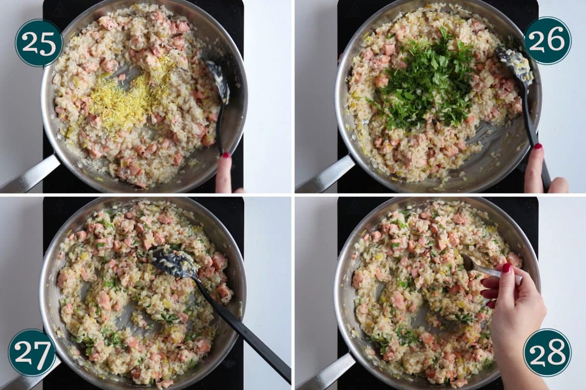Creamy Salmon and Leek Risotto with Lemon - always use butter
