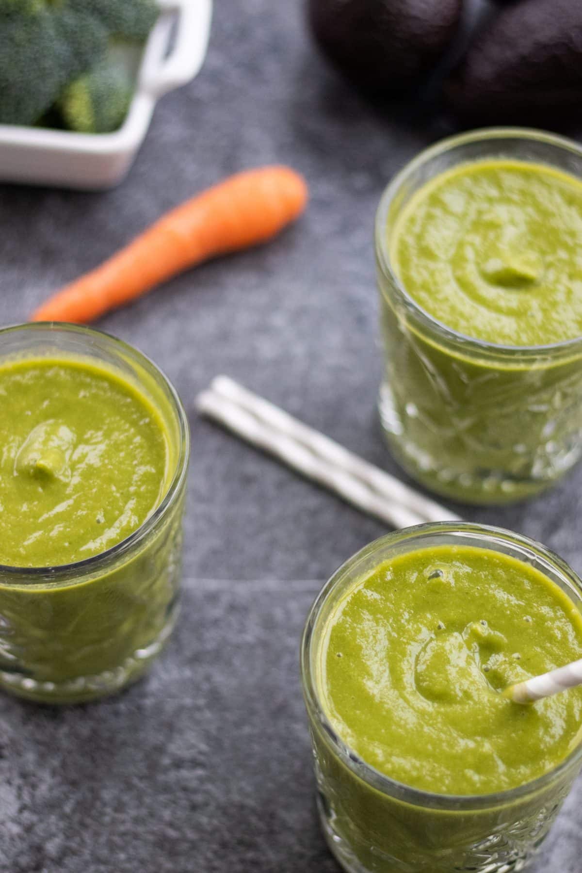 Green Broccoli Smoothie with Carrot & Pineapple always use butter