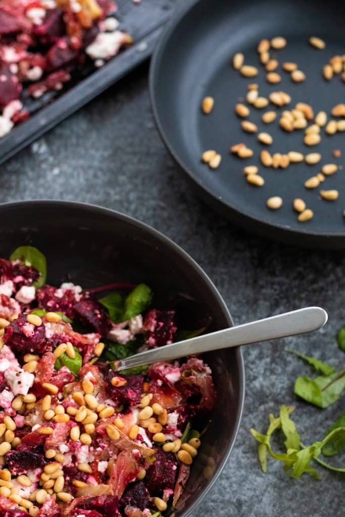 Roasted Beetroot Salad with Feta Cheese always use butter