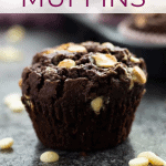 DOUBLE CHOCOLATE CHIP MUFFINS - pin image