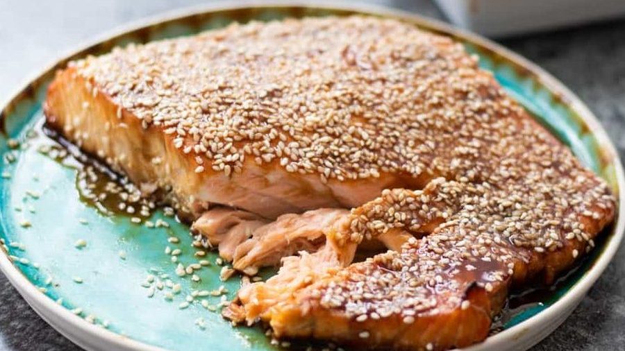 Teriyaki salmon.