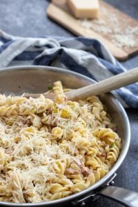 15-minute Creme Fraiche Carbonara With Bacon - Always Use Butter