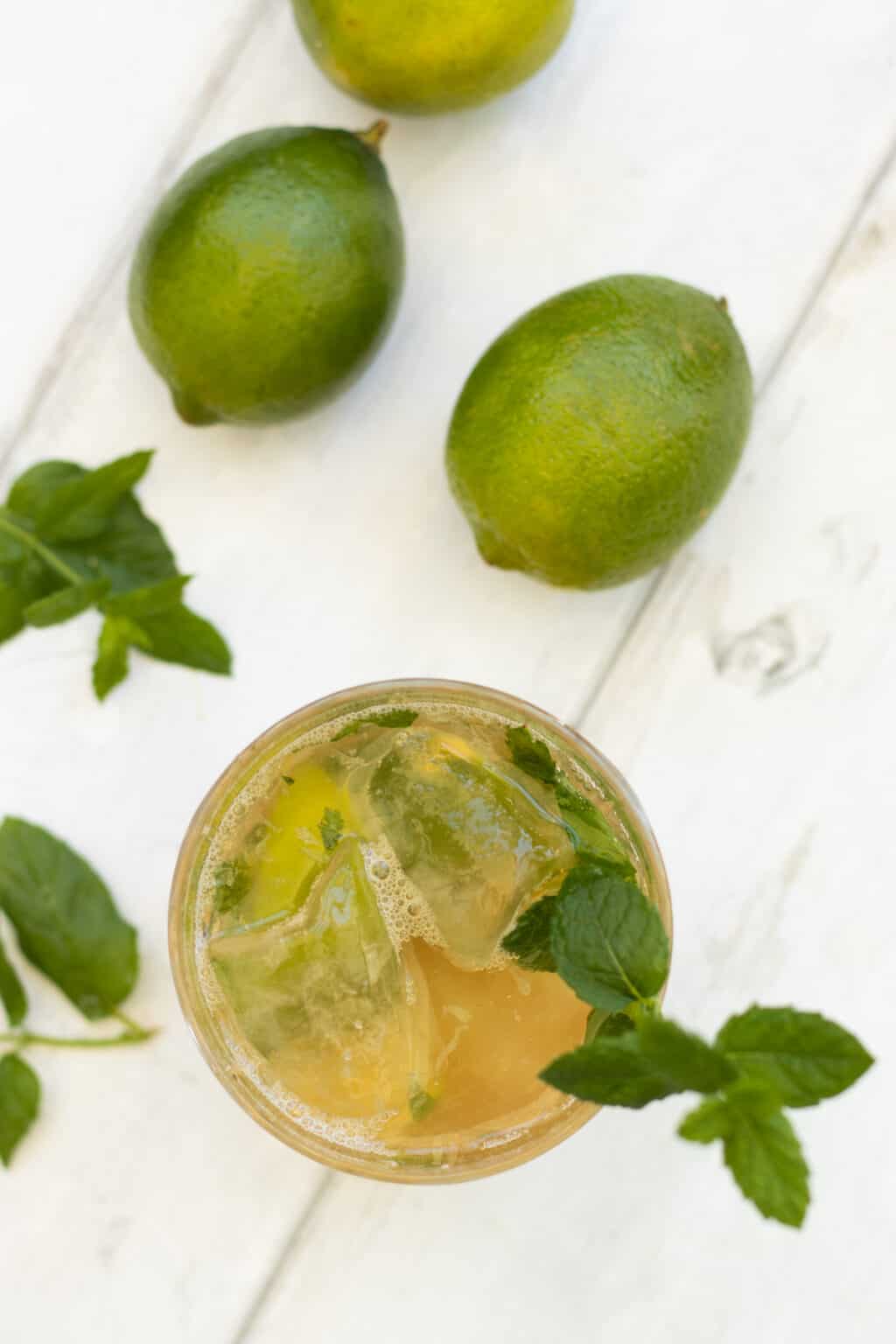 Ginger Beer Mocktail with Mint & Lime always use butter