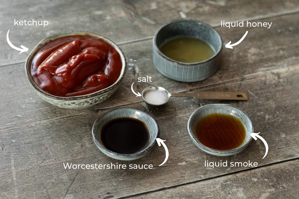 ingredients needed to make barbecue sauce.