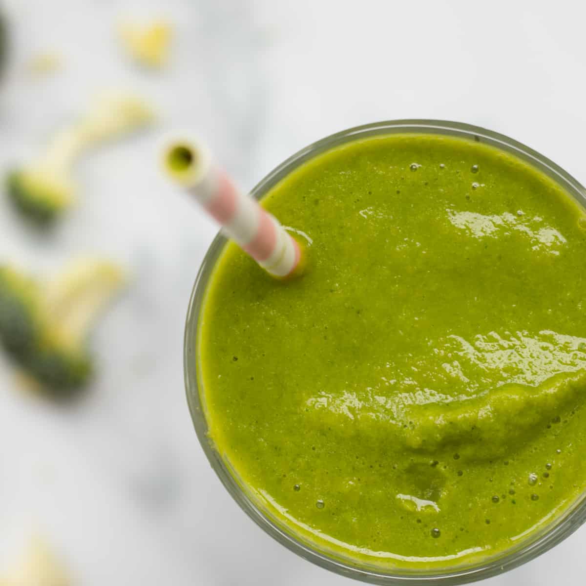 Broccoli Smoothie with Pineapple (hidden broccoli and carrot) 