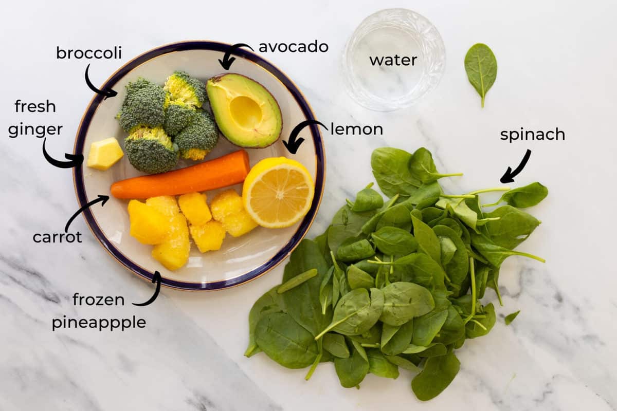 Broccoli Smoothie with Carrot & Pineapple always use butter