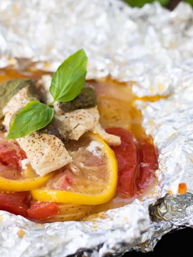 Baked Cod in Foil