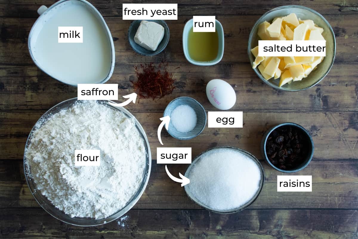 ingredients needed to make lussekatter