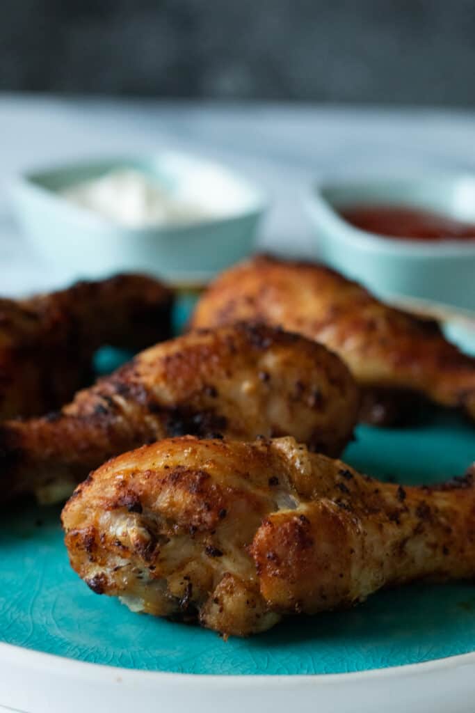 Air Fryer Chicken Drumsticks - always use butter