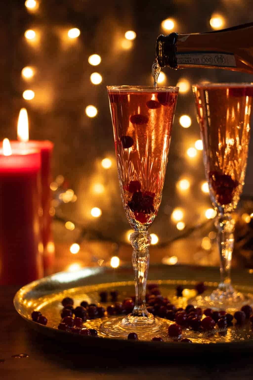 Cranberry Champagne Cocktail always use butter