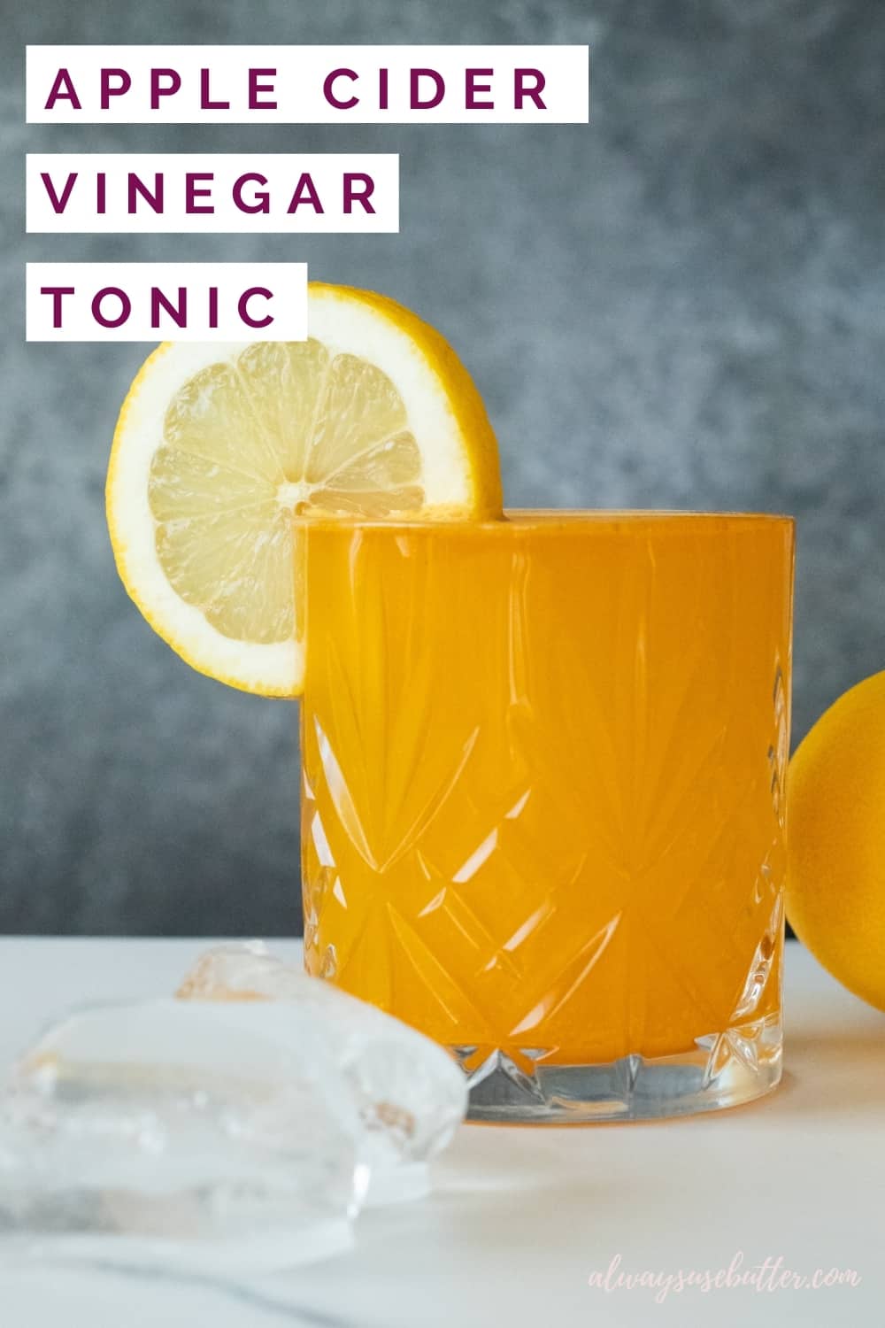 Sparkling Apple Cider Vinegar Tonic always use butter