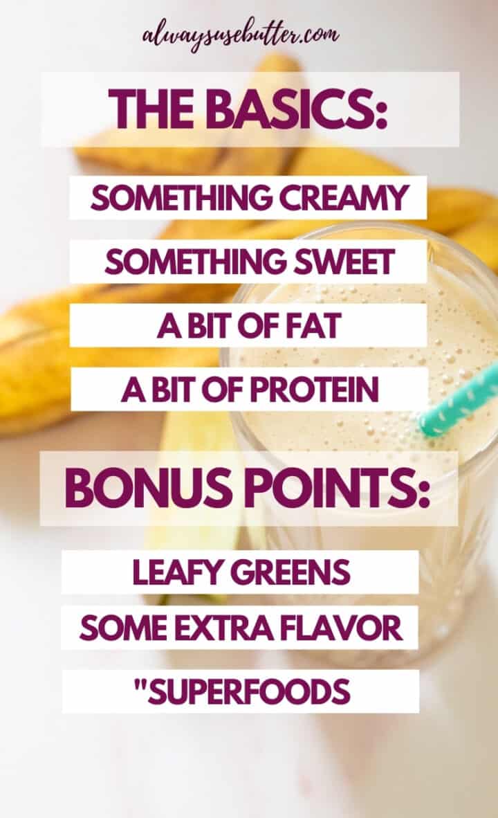 How to make healthy smoothies always use butter