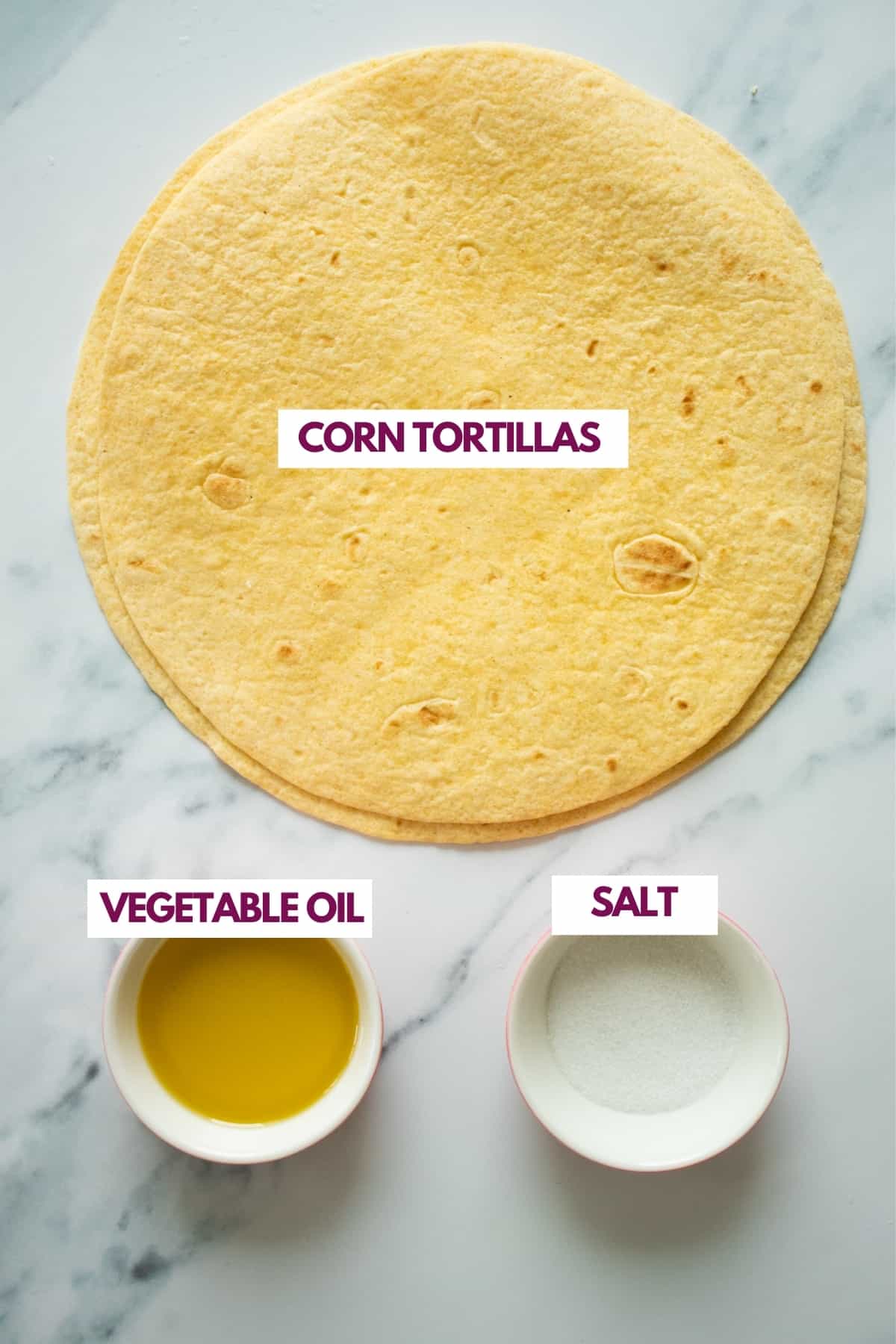 ingredients for air fryer tortilla chips