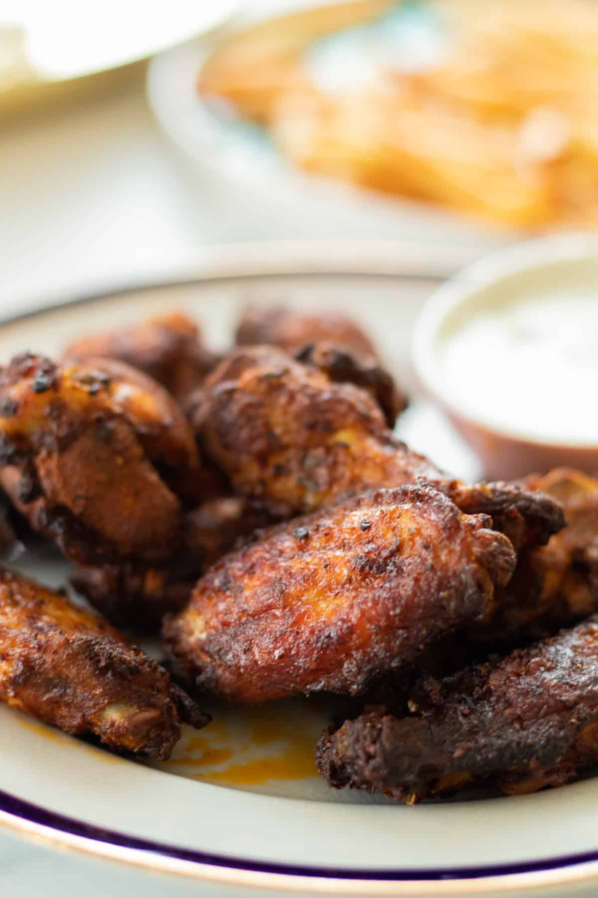 close up of chicken wings