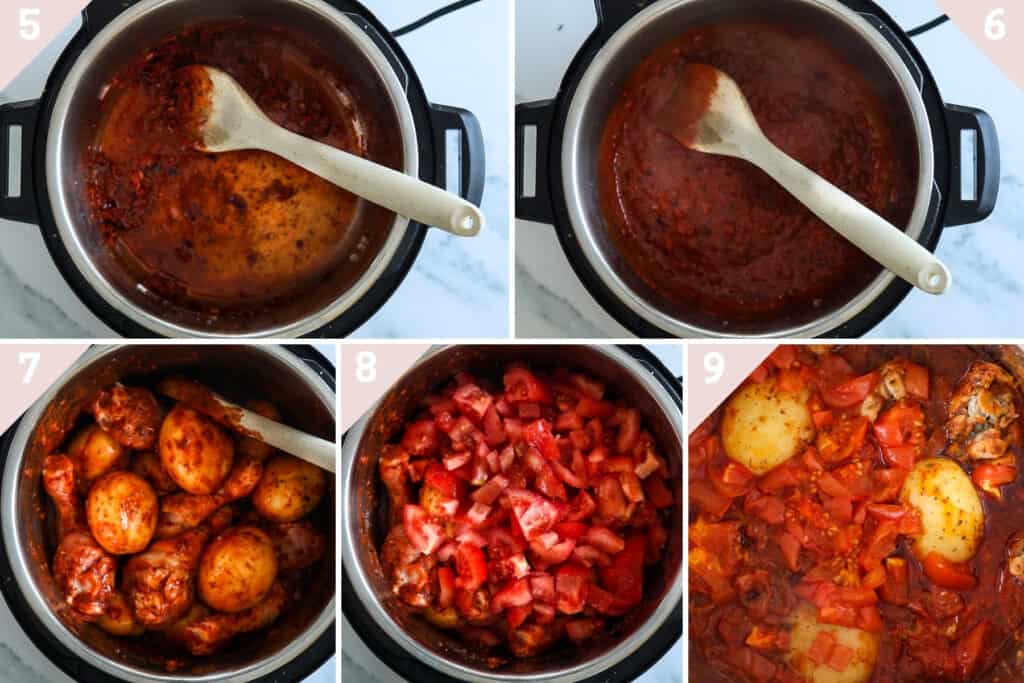 Instant Pot Chicken and Potatoes in Tomato Sauce - always use butter