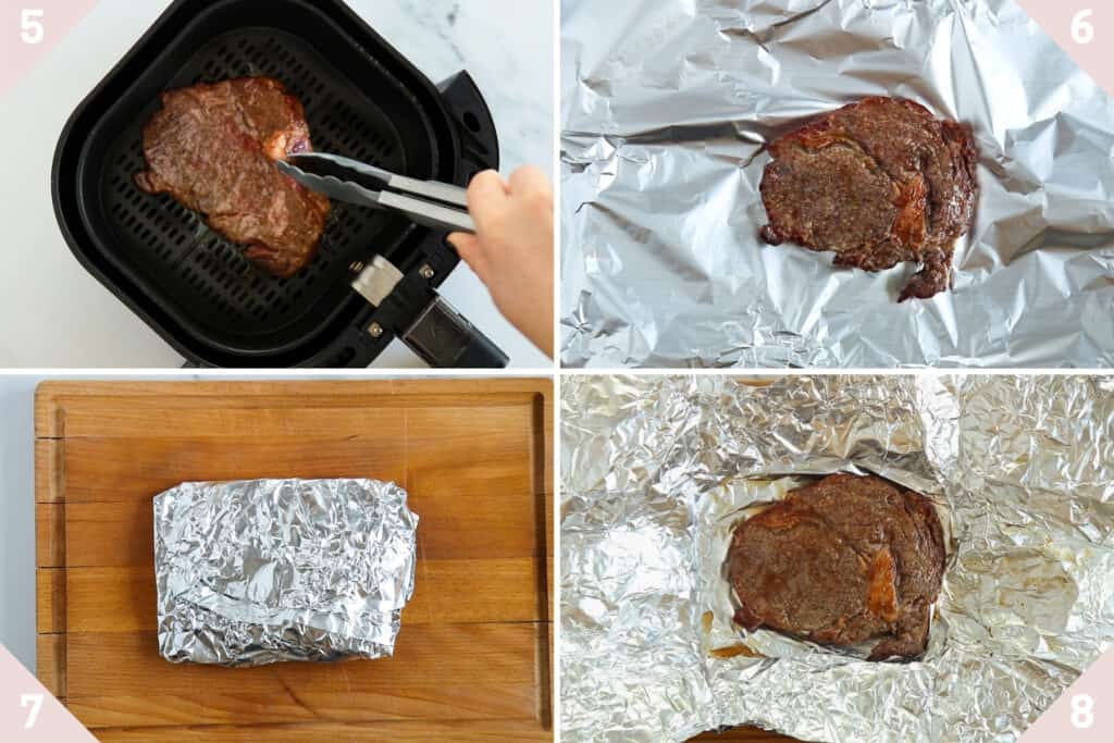 how to make air fryer rib eye steak