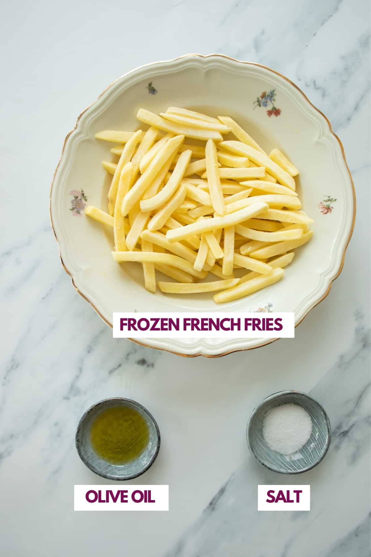 ingredients for making frozen french fries in air fryer