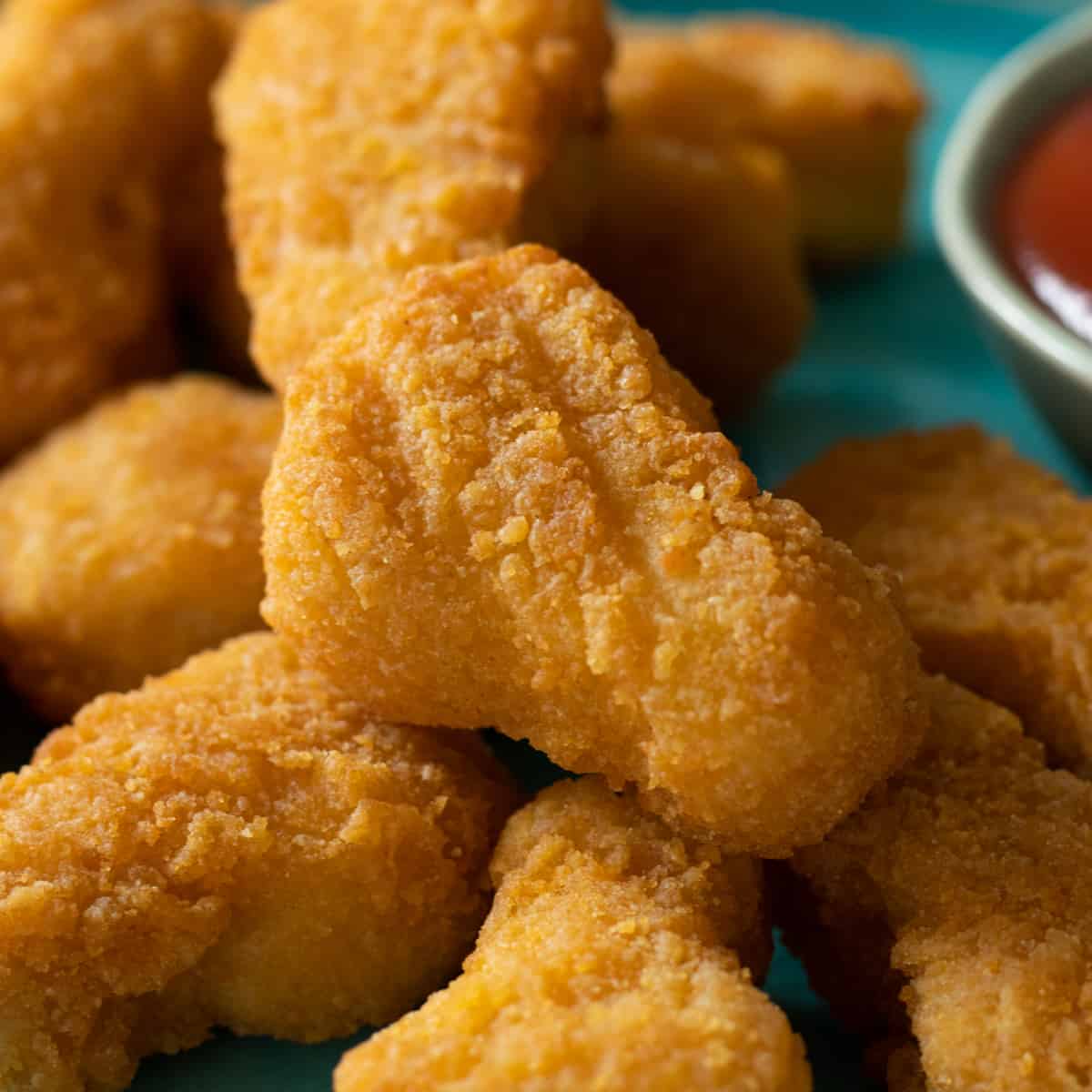 close up of chicken nuggets