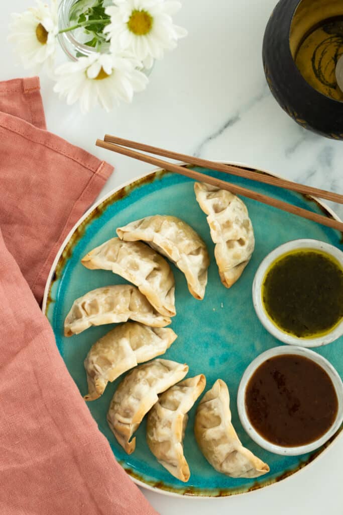 Air Fryer Dumplings - always use butter