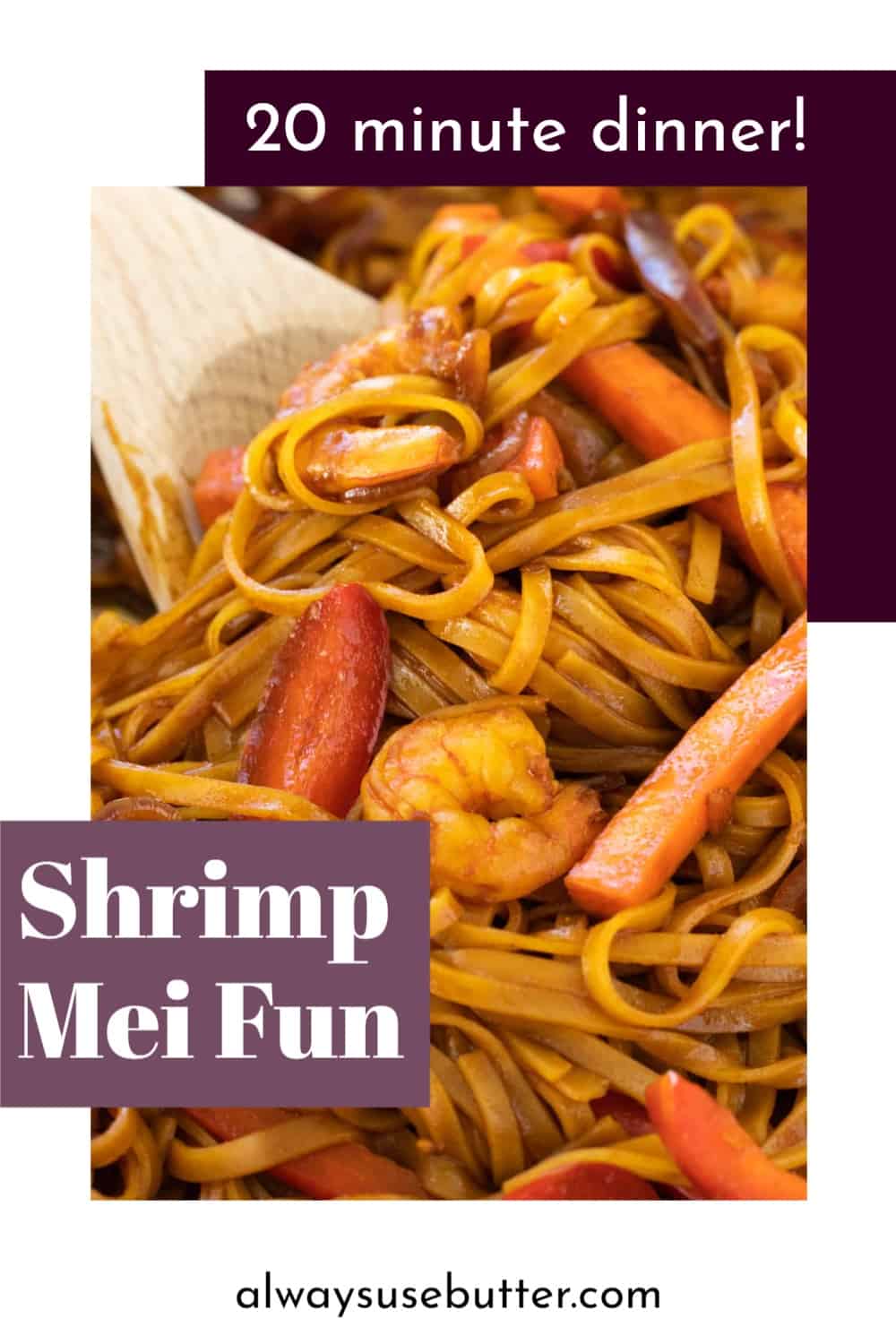 Shrimp Mei Fun (Rice Noodle Stirfry) always use butter