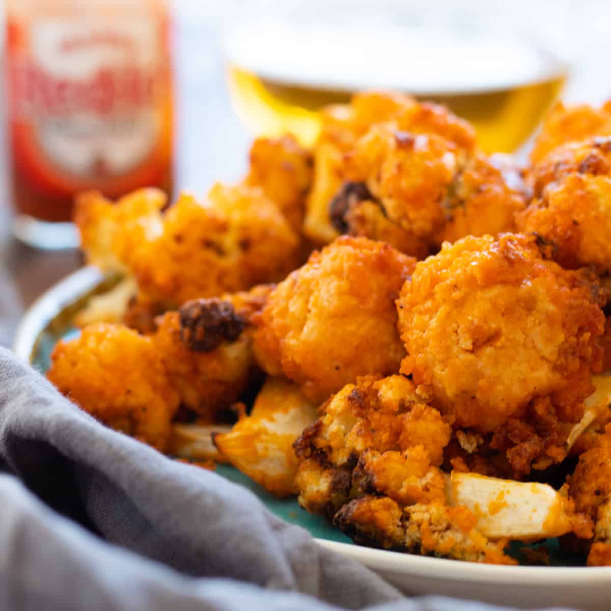 close-up of buffalo cauliflower pieces