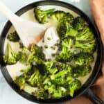 fish & broccoli in lemon butter caper sauce