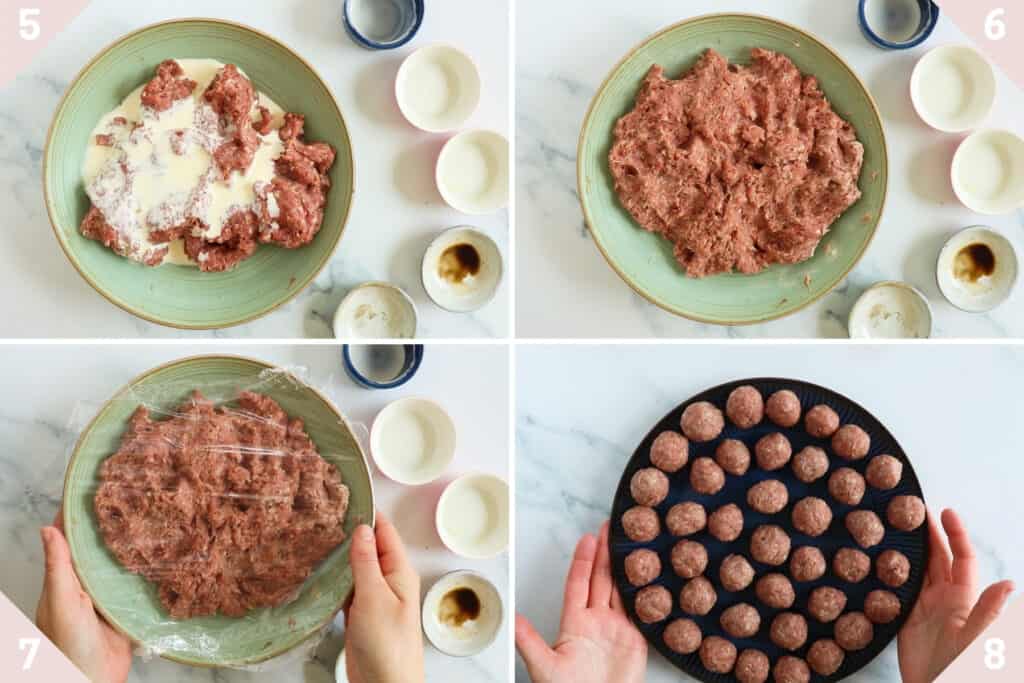 Meatballs without Breadcrumbs & Eggs always use butter