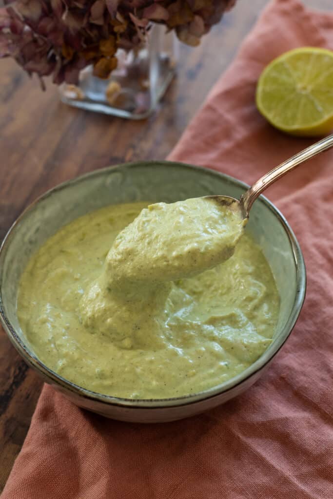 Easy Sour Cream Sauce with Avocado & Lime always use butter