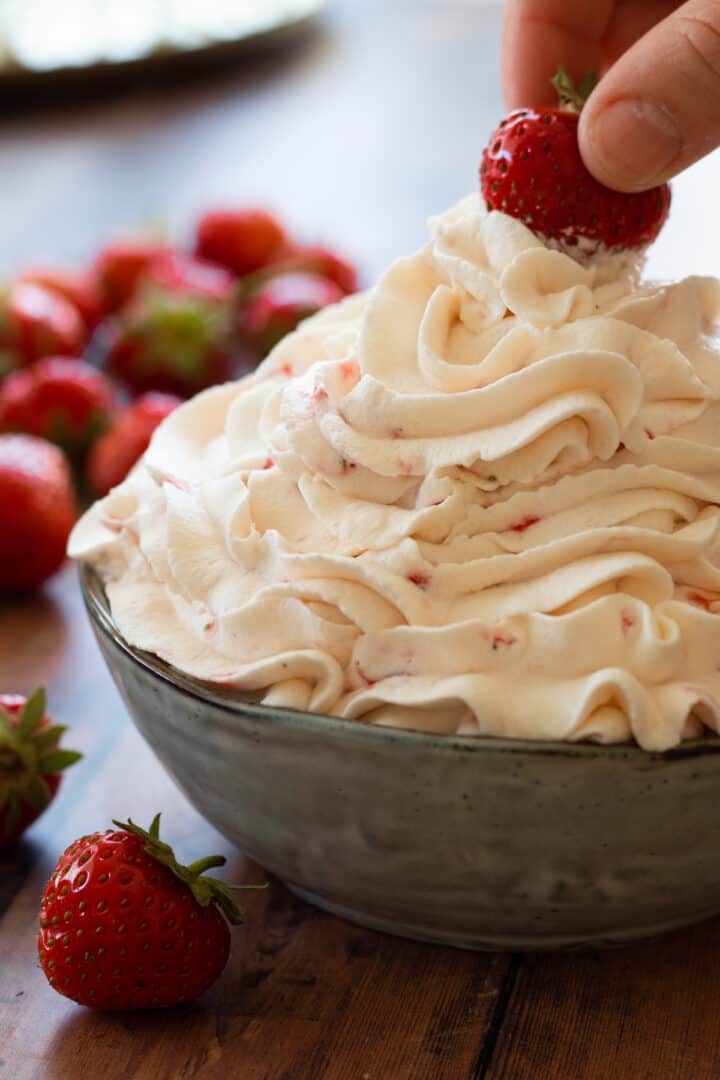 Strawberry Whipped Cream - always use butter