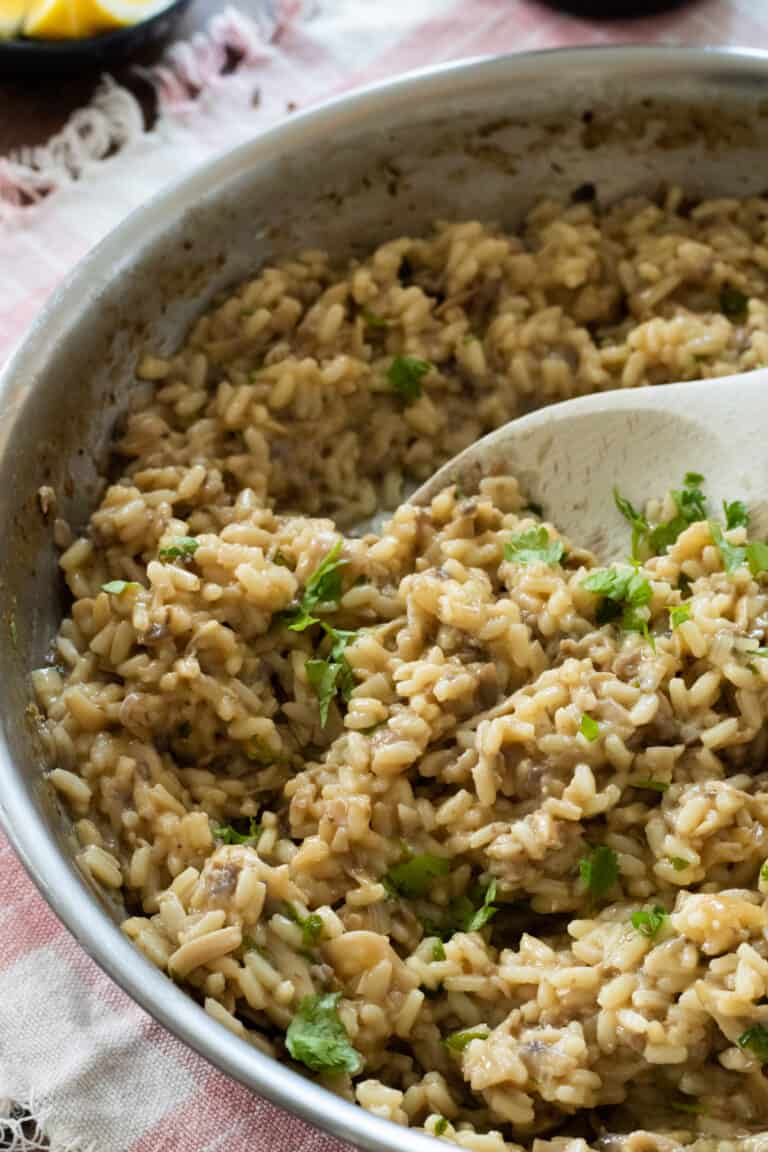 Mushroom Truffle Risotto always use butter