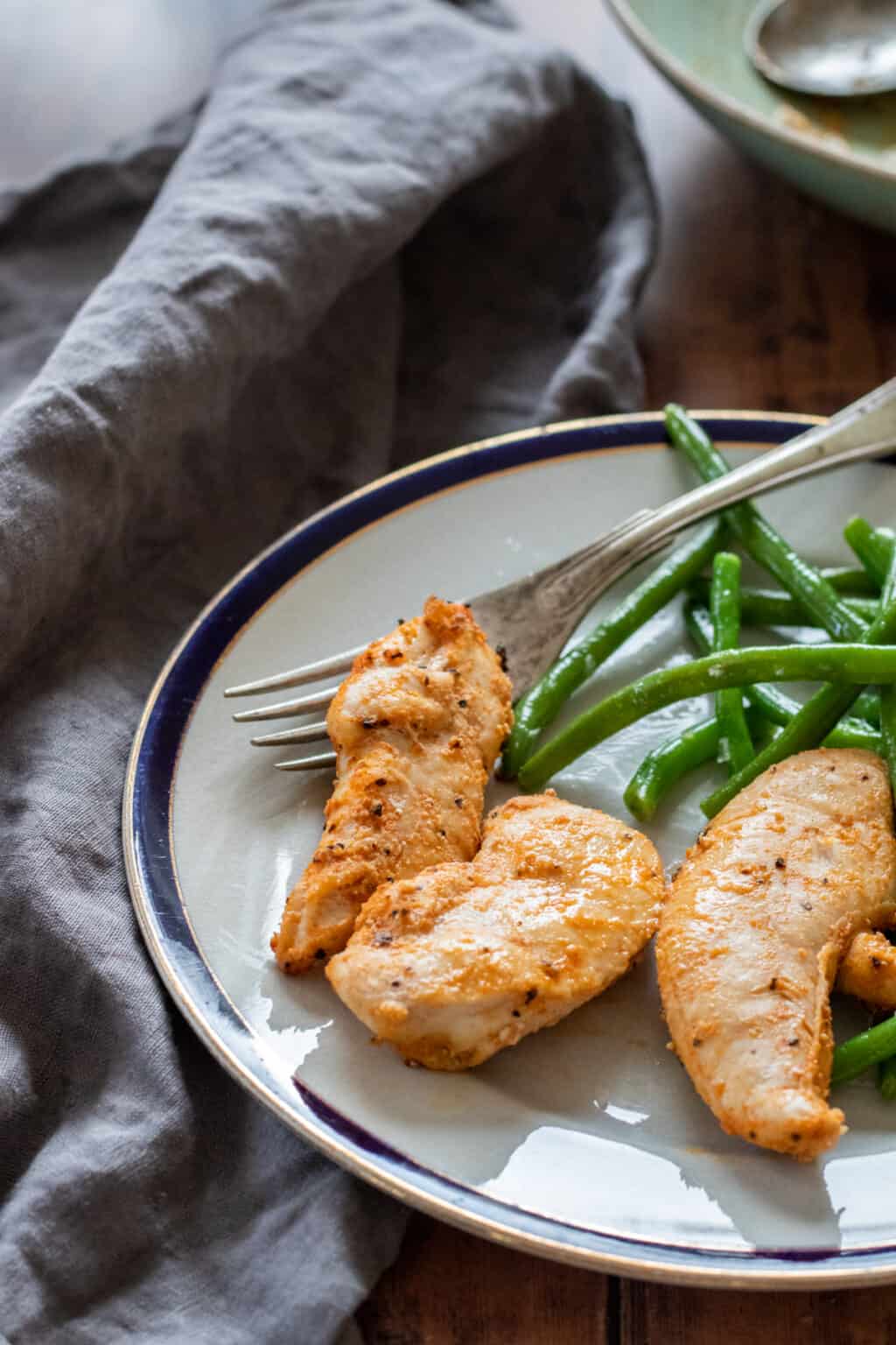 Air Fryer Frozen Chicken Tenders (Raw & No Breading) always use butter