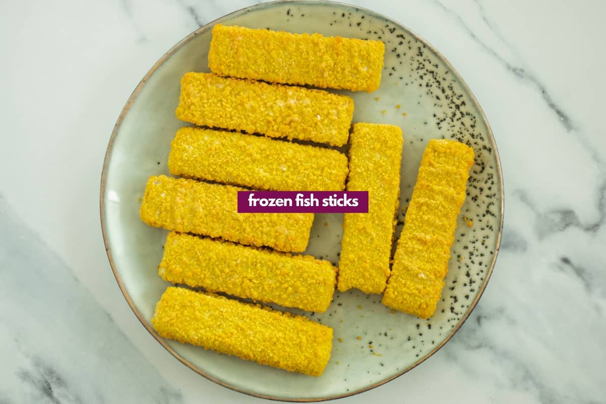 ingredients for air fryer frozen fish sticks.