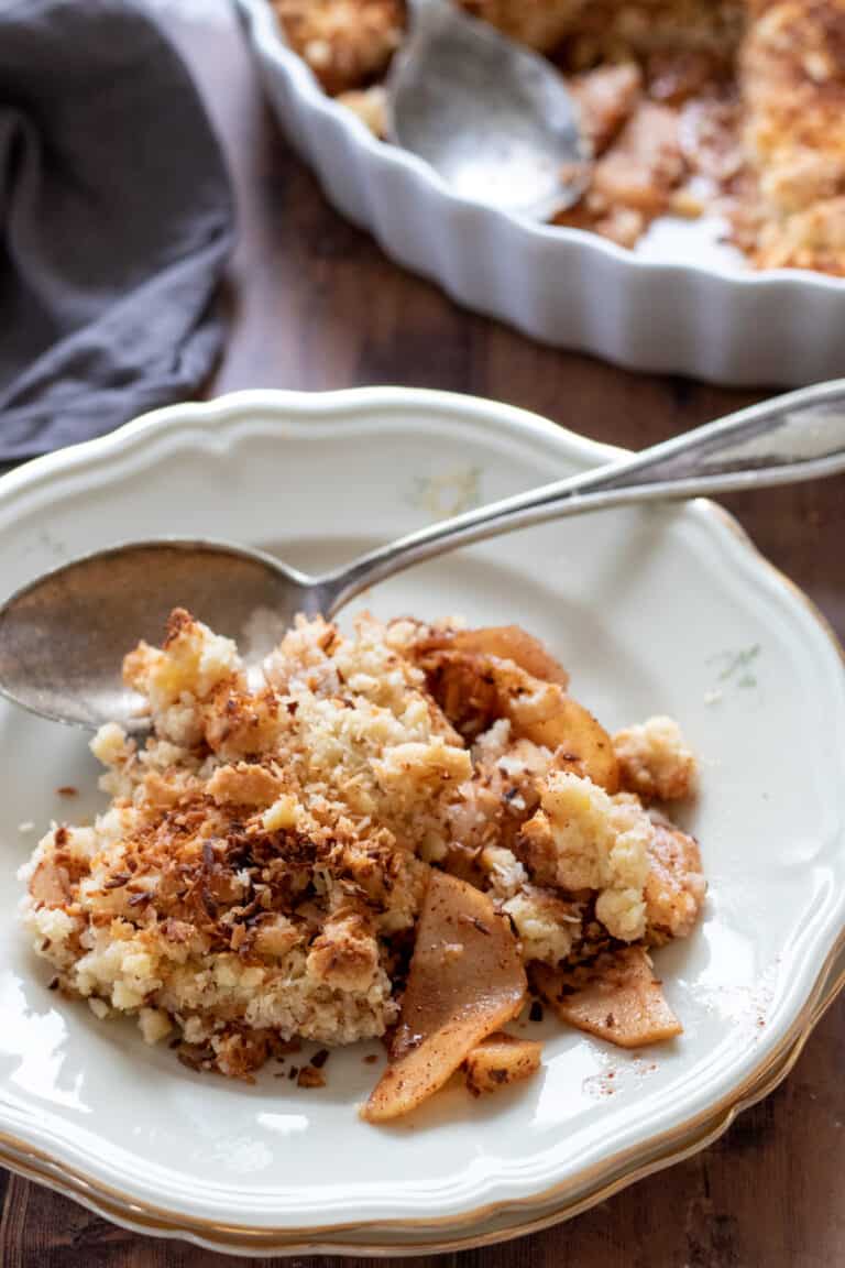 Easy Apple Crisp without Oats always use butter
