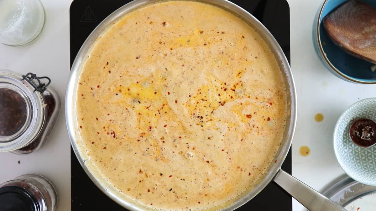 finished spicy chicken soup
