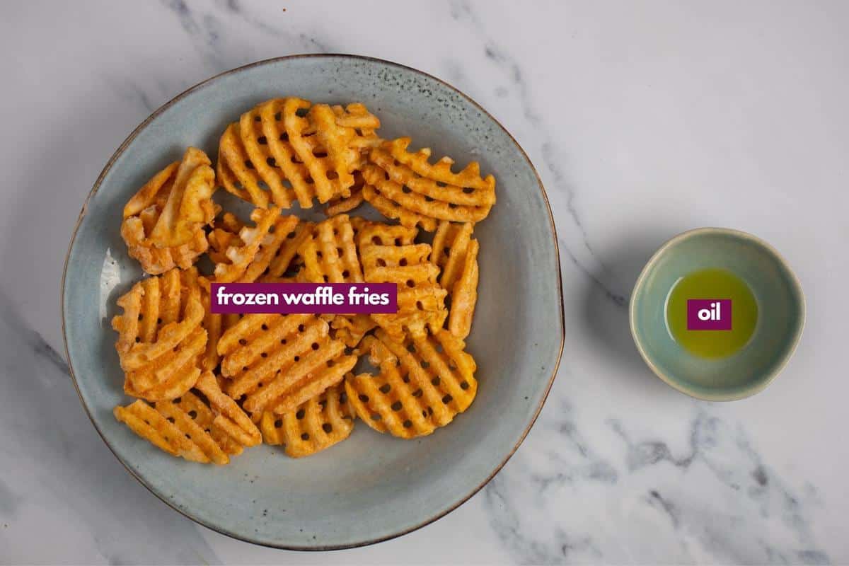 ingredients needed to make waffle fries in air fryer.