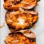 baked sweet potatoes with toppings