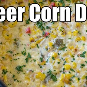 beer corn dip in a skillrt