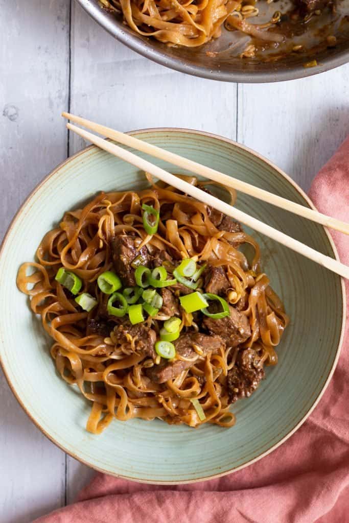 20-minute Beef Chow Fun - always use butter