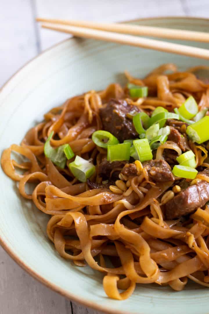 20-minute Beef Chow Fun - always use butter