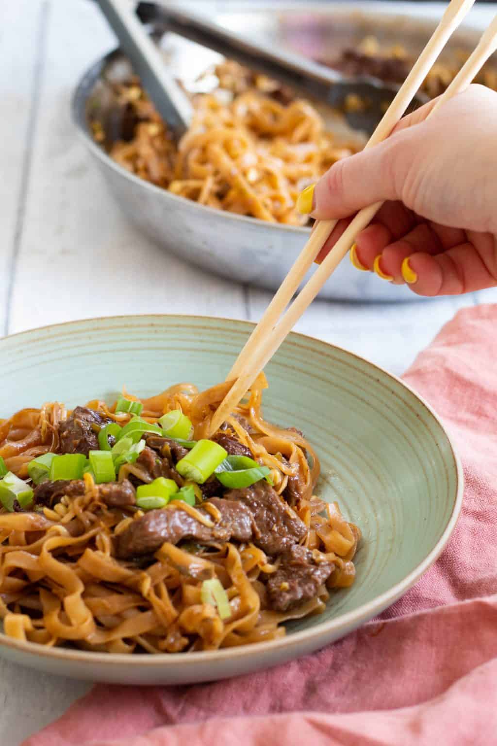 20-minute Beef Chow Fun - always use butter